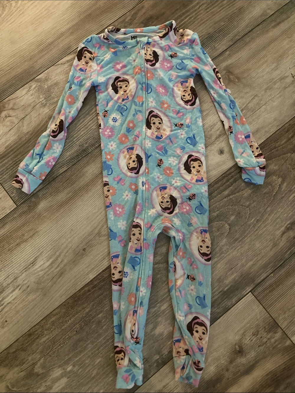 Ms. Rachel Signature Logo Floral Pjs Zippy Size 2T SNUG FITTING